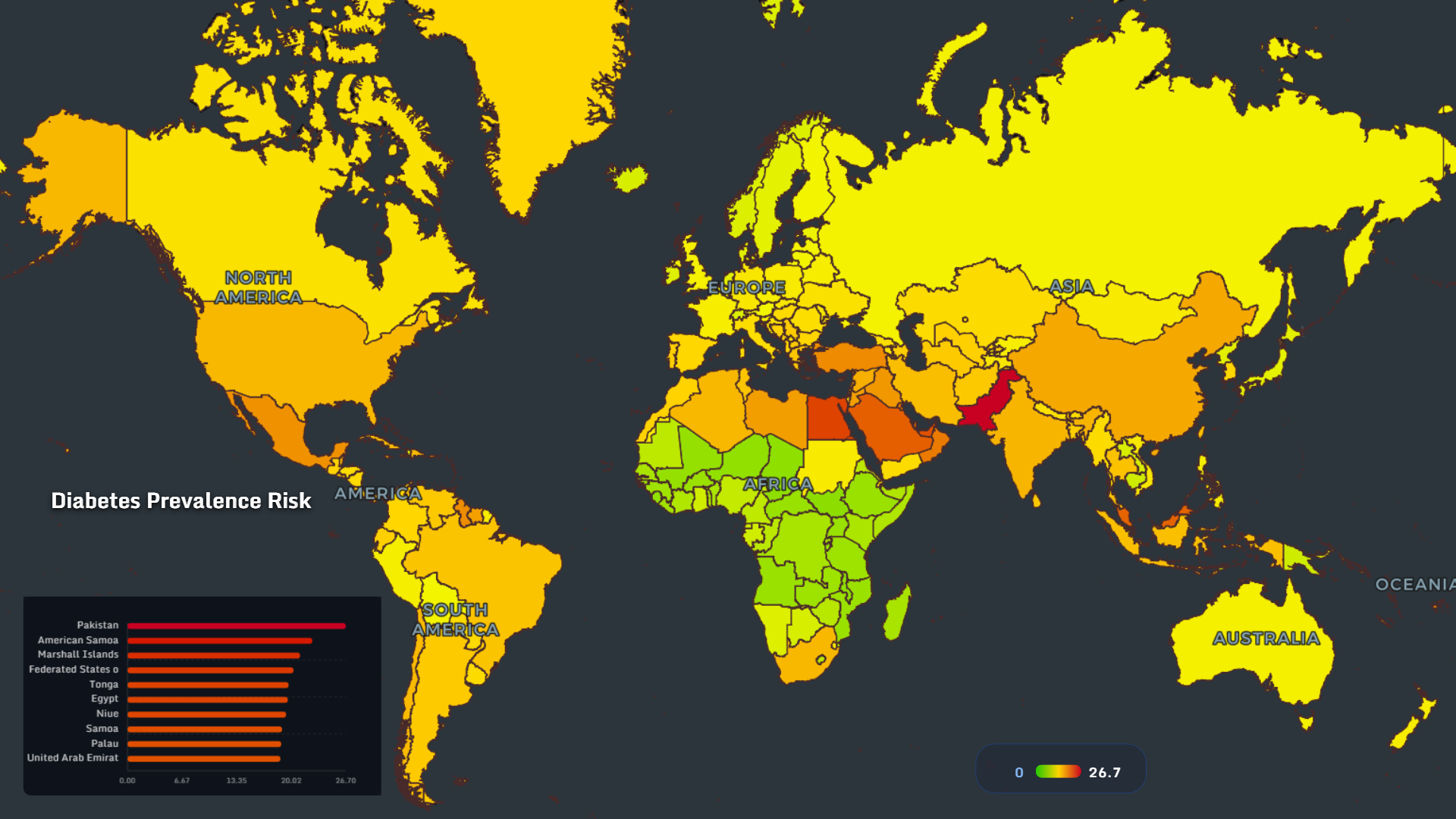Diabetes prevalence map 2026